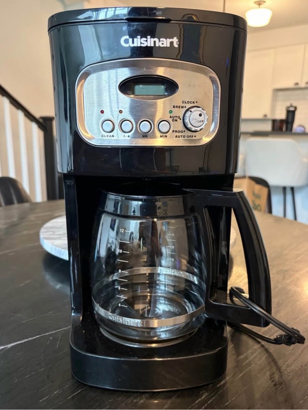 Cuisinart Black and Silver Programmable Drip Coffee Maker
